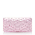 Saint Laurent Metallic Quilted Lambskin Puffer Sade Clutch (SHF-dsF7Ye)