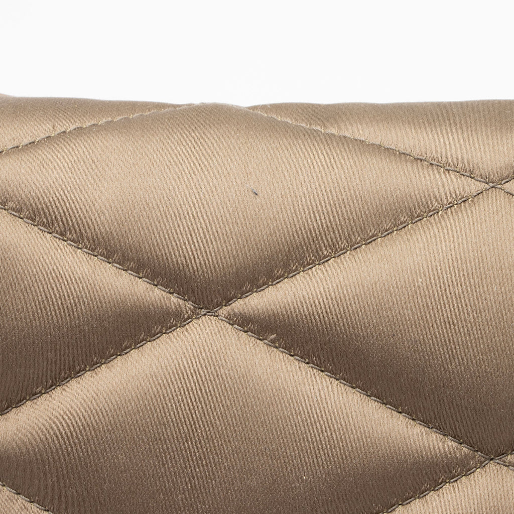Saint Laurent Metallic Quilted Satin Monogram Le 57 Hobo (SHF-87vuVp)