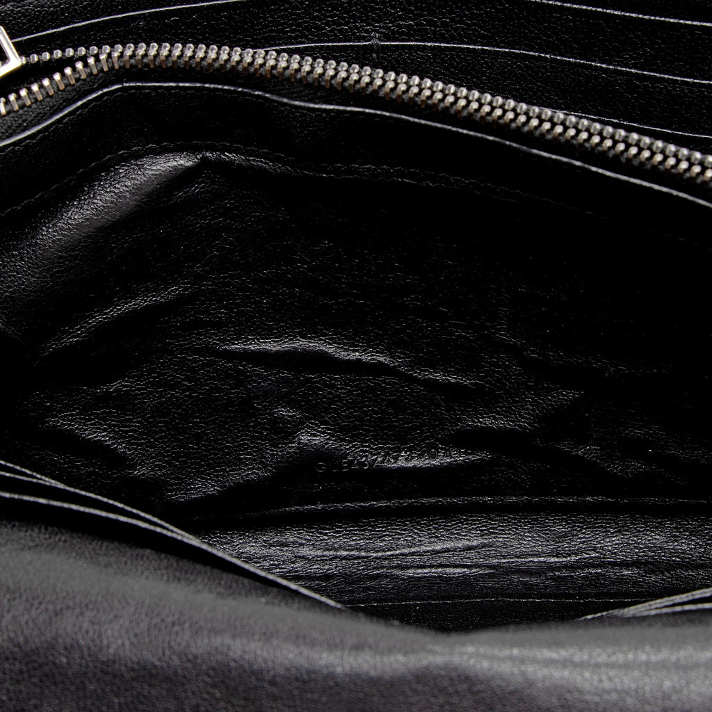 Saint Laurent Mixed Matelasse Calfskin Monogram Chain Wallet (SHF-f944Ez)