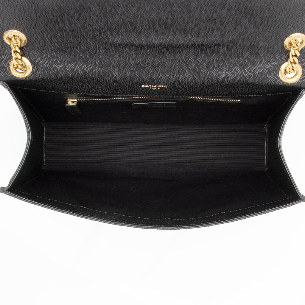 Saint Laurent Mixed Matelasse Calfskin Monogram Large Shoulder Bag (SHF-YGWG8h)