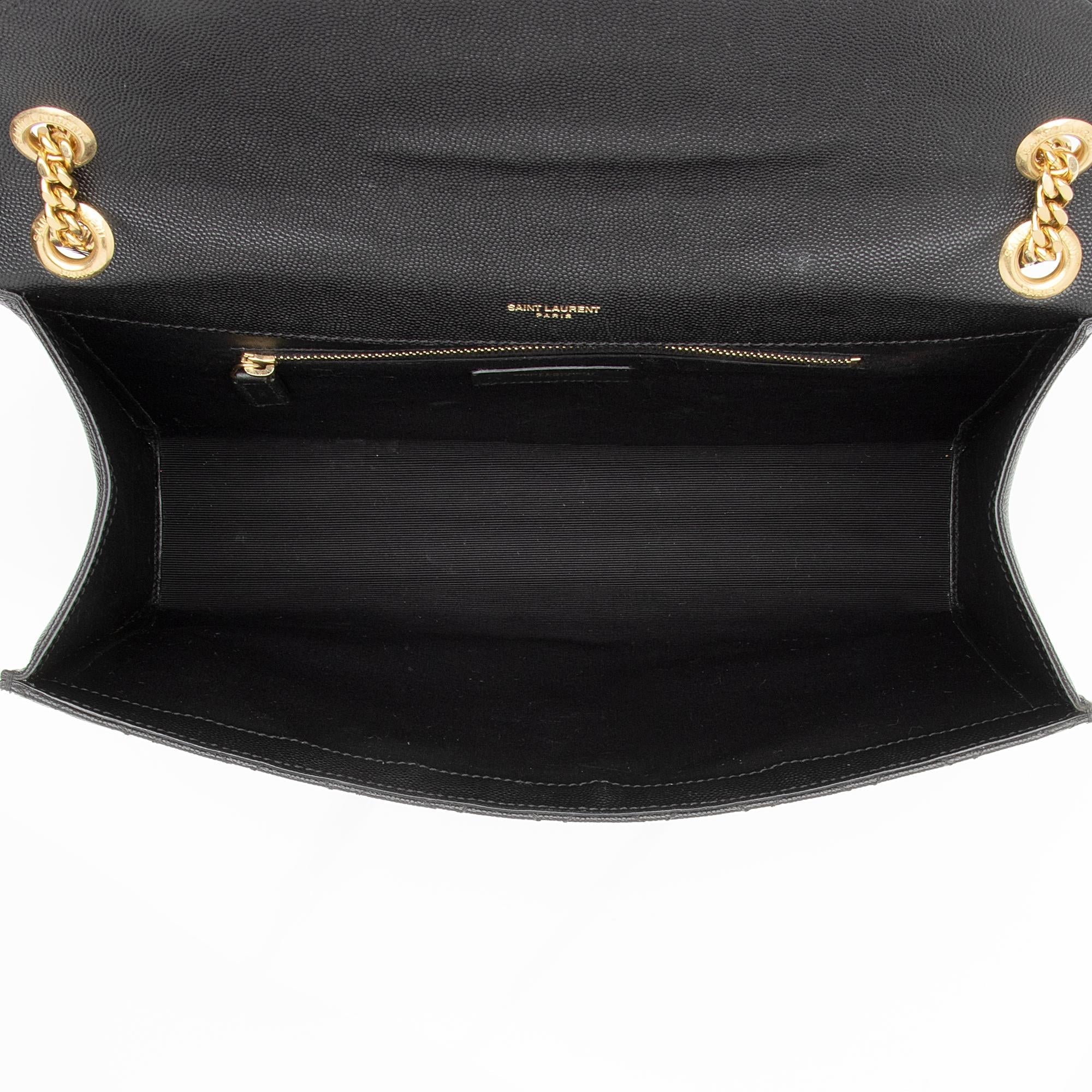 Saint Laurent Mixed Matelasse Calfskin Monogram Large Shoulder Bag (SHF-YGWG8h)