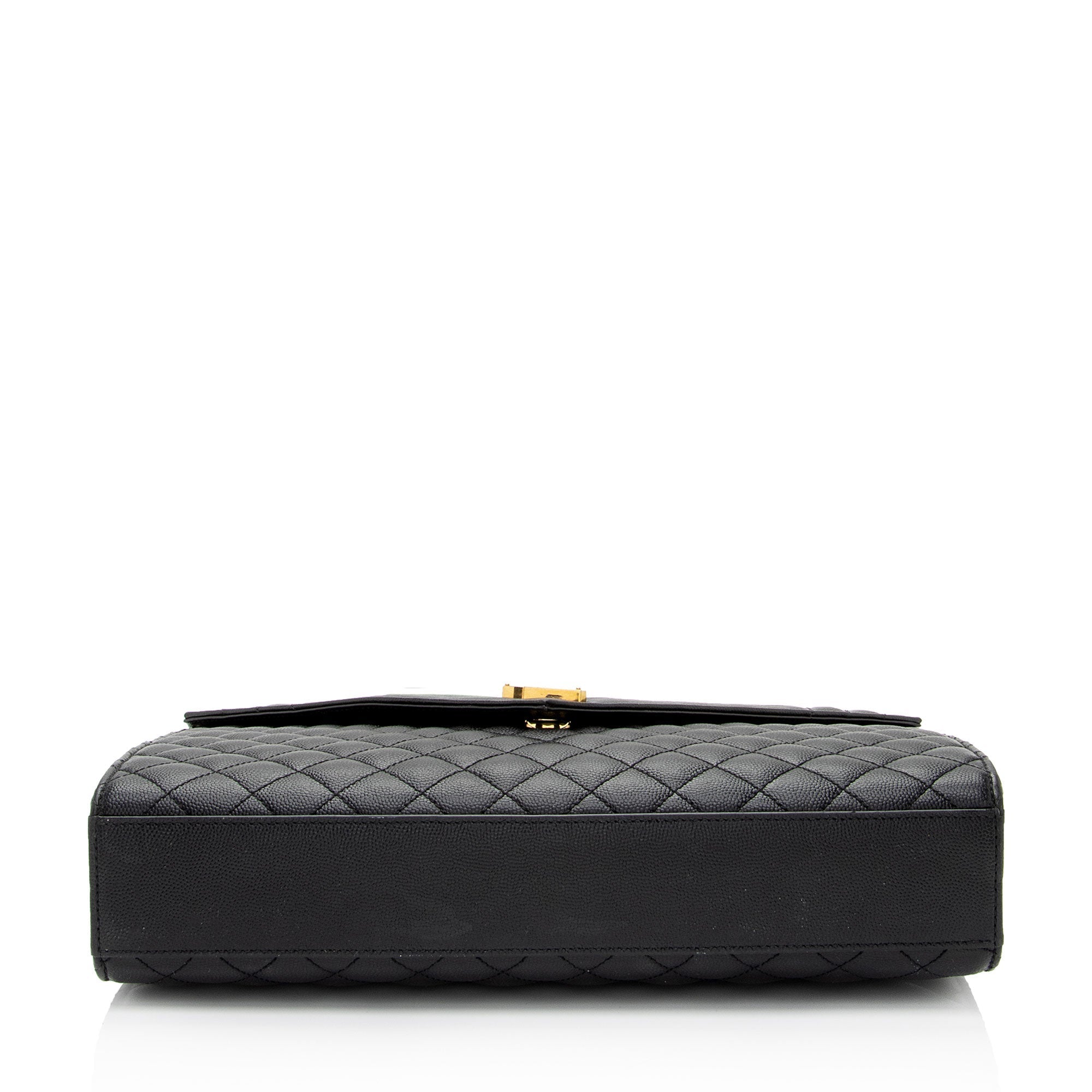 Saint Laurent Mixed Matelasse Grain de Poudre Monogram Large Envelope Bag (SHF-bhZZVe)