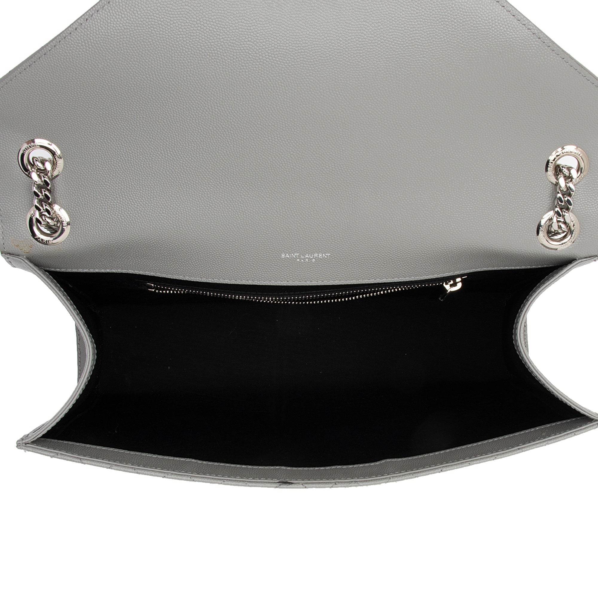 Saint Laurent Mixed Matelasse Grain de Poudre Monogram Large Envelope Bag (SHF-9oCzj0)