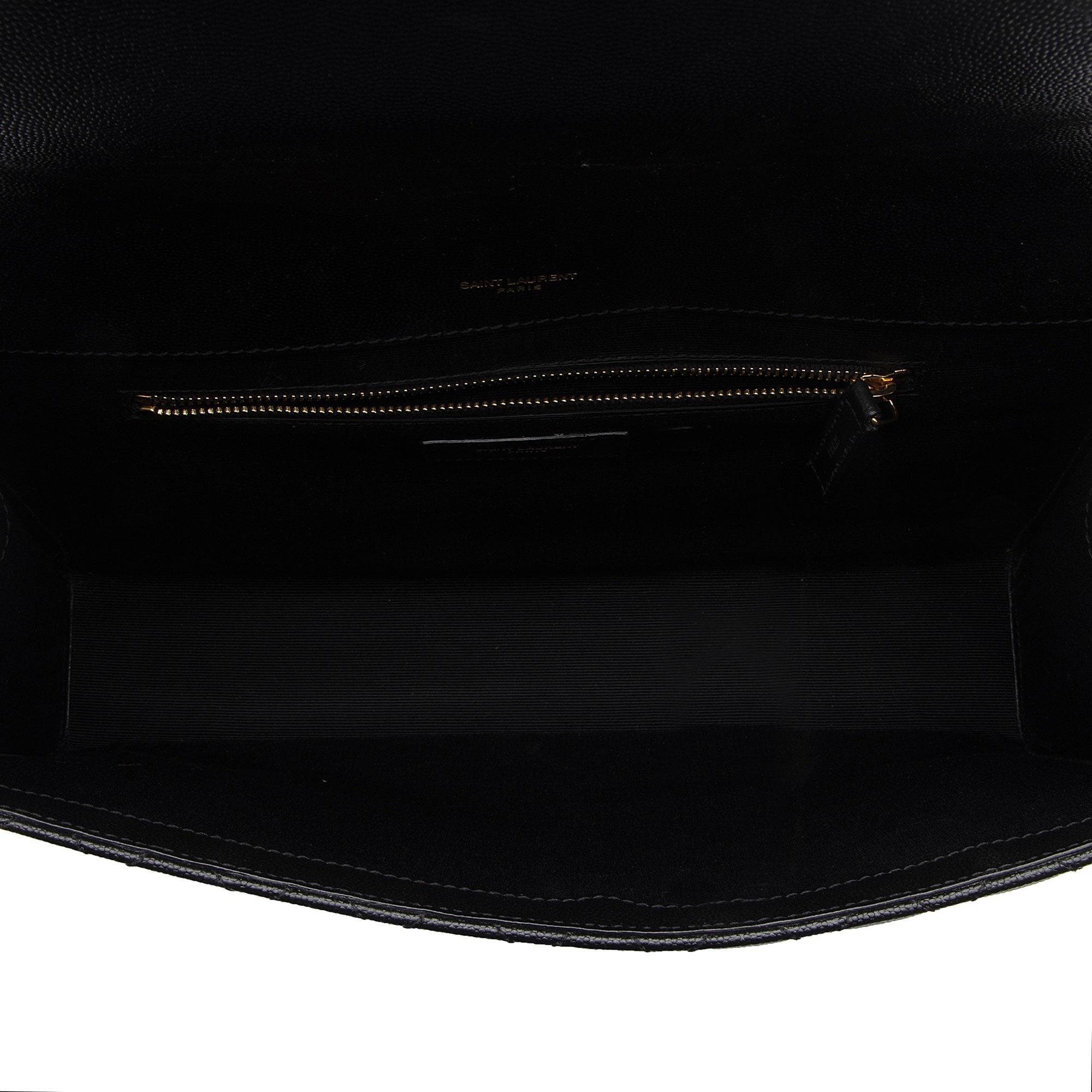 Saint Laurent Mixed Matelasse Grain de Poudre Monogram Large Envelope Bag (SHF-xlS4gs)