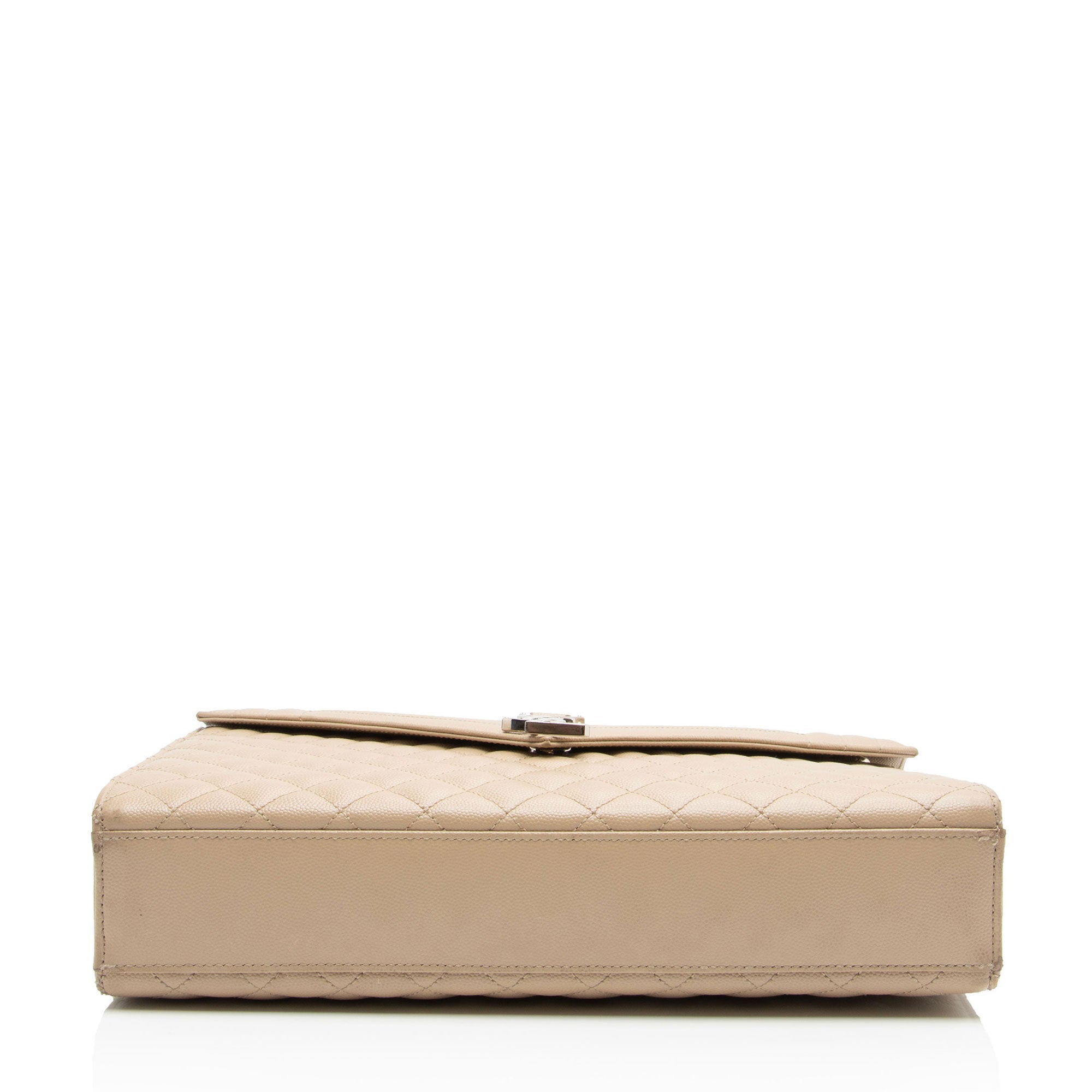 Saint Laurent Mixed Matelasse Grain de Poudre Monogram Large Envelope Bag (SHF-MsCt3J)