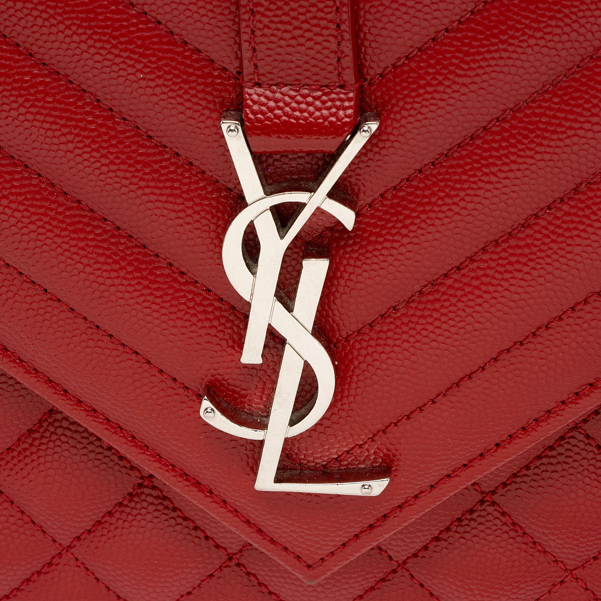 Saint Laurent Mixed Matelasse Grain de Poudre Monogram Medium Shoulder Bag (SHF-2Ox16z)