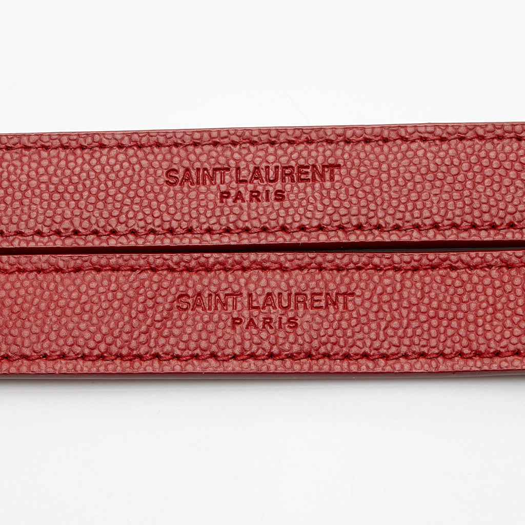 Saint Laurent Mixed Matelasse Grain de Poudre Monogram Medium Shoulder Bag (SHF-2Ox16z)