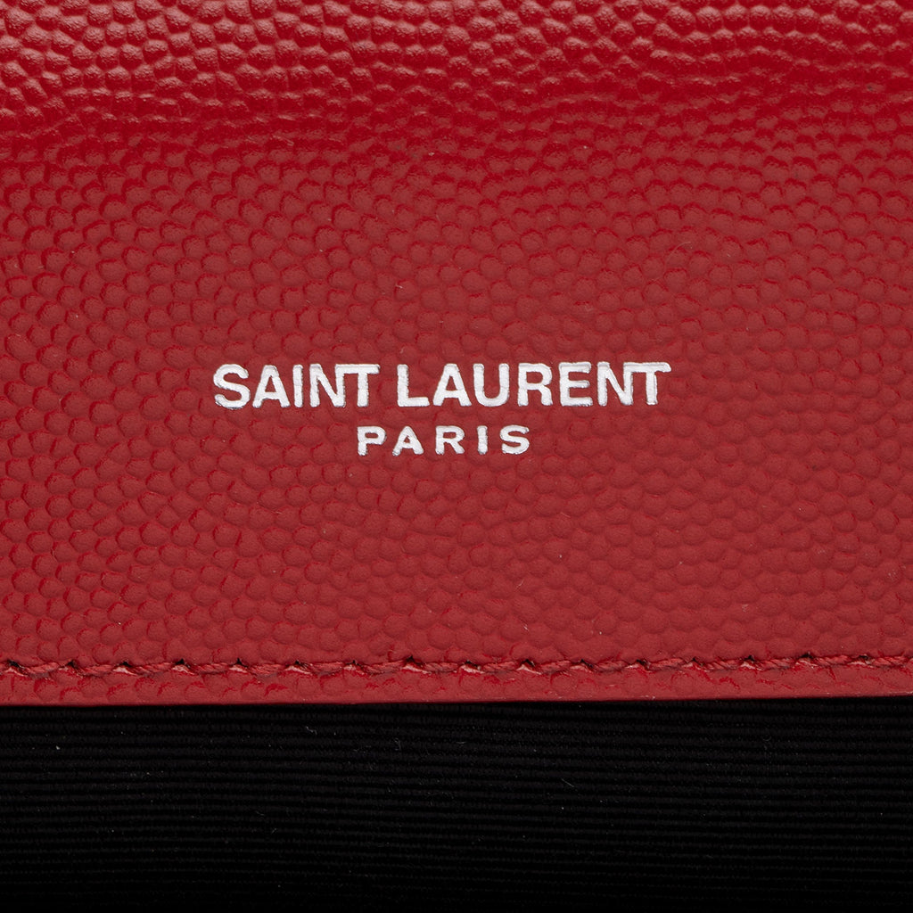 Saint Laurent Mixed Matelasse Grain de Poudre Monogram Medium Shoulder Bag (SHF-2Ox16z)