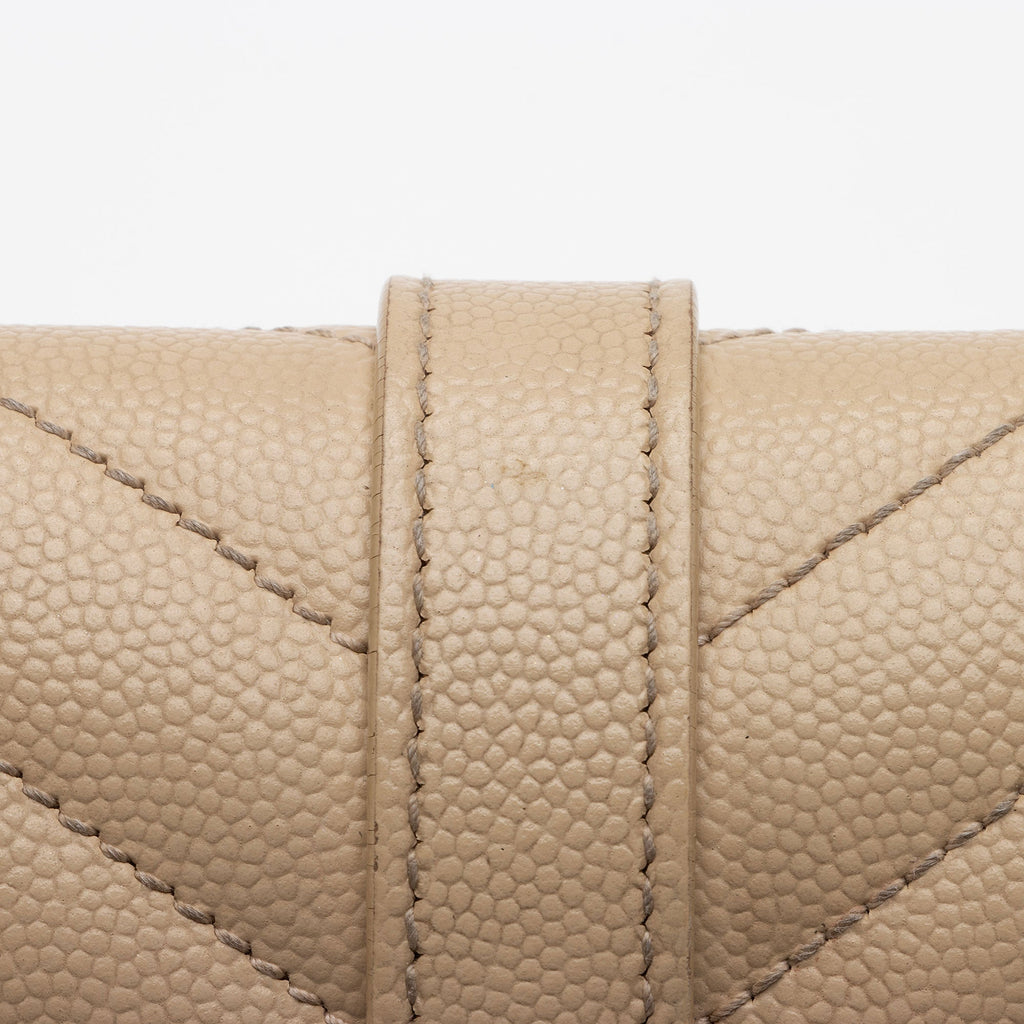Saint Laurent Mixed Matelasse Grain de Poudre Monogram Medium Shoulder Bag (SHF-AvP2UF)