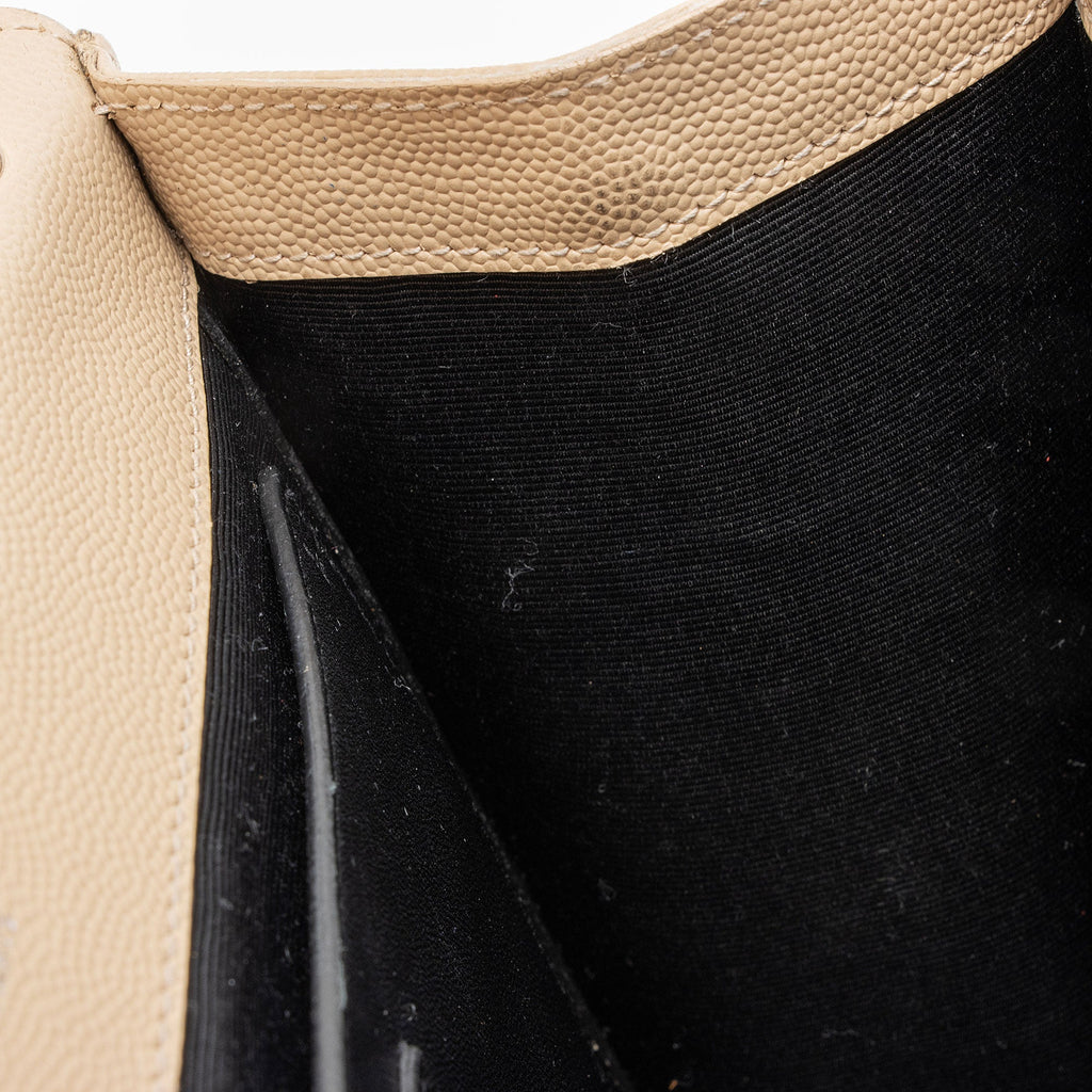 Saint Laurent Mixed Matelasse Grain de Poudre Monogram Medium Shoulder Bag (SHF-AvP2UF)