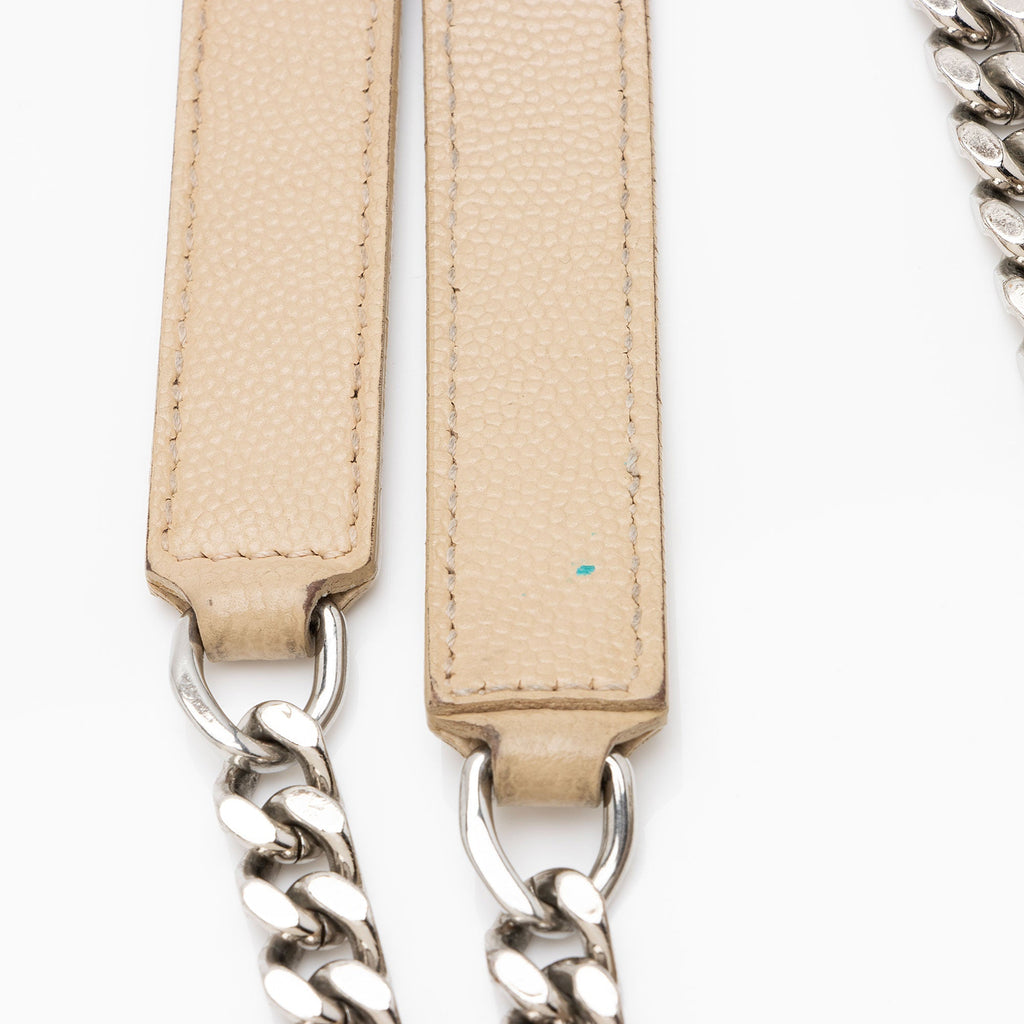 Saint Laurent Mixed Matelasse Grain de Poudre Monogram Medium Shoulder Bag (SHF-AvP2UF)