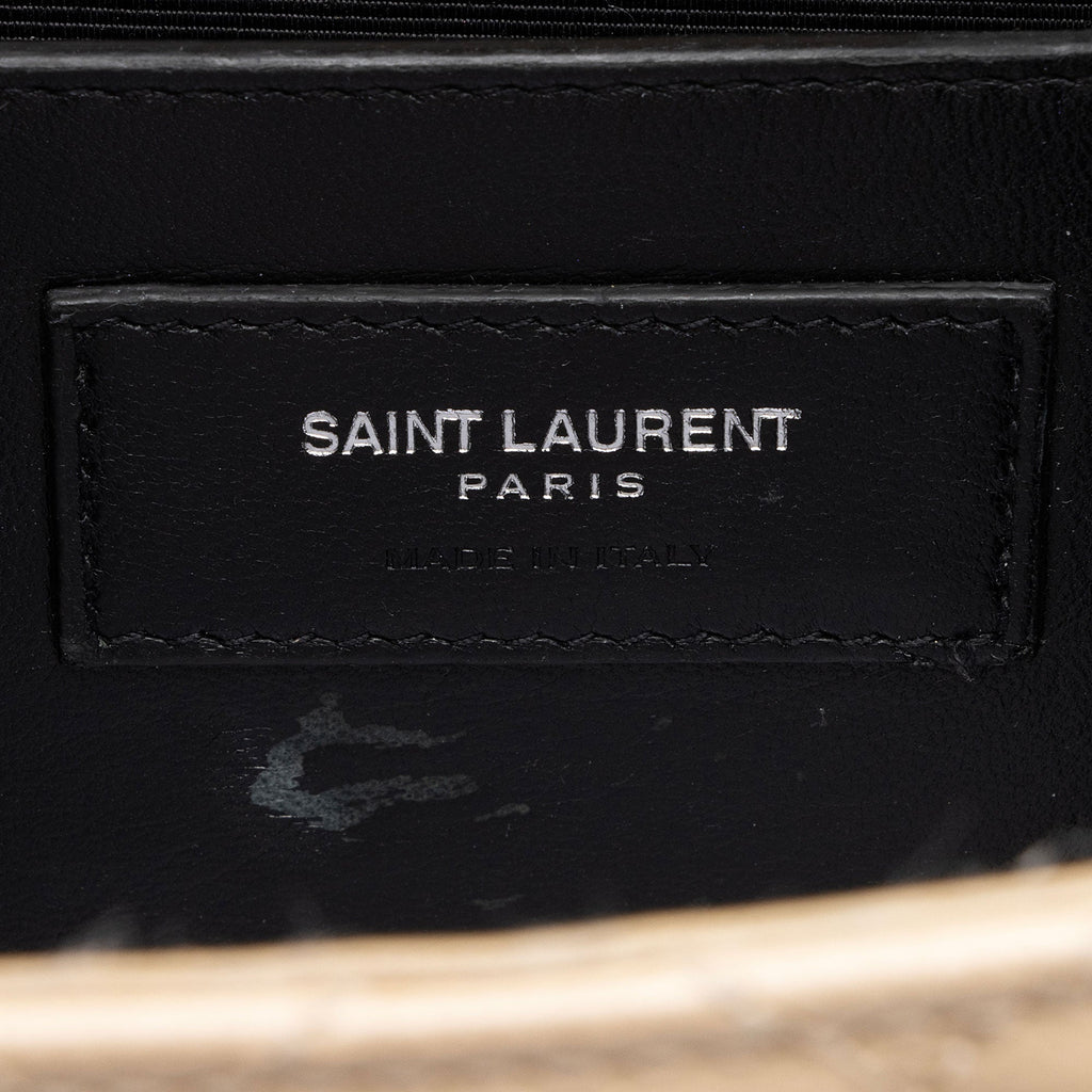 Saint Laurent Mixed Matelasse Grain de Poudre Monogram Medium Shoulder Bag (SHF-AvP2UF)