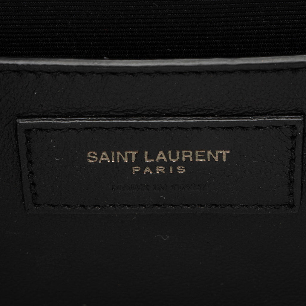 Saint Laurent Mixed Matelasse Grain de Poudre Monogram Medium Shoulder Bag (SHF-nFM7Cy)