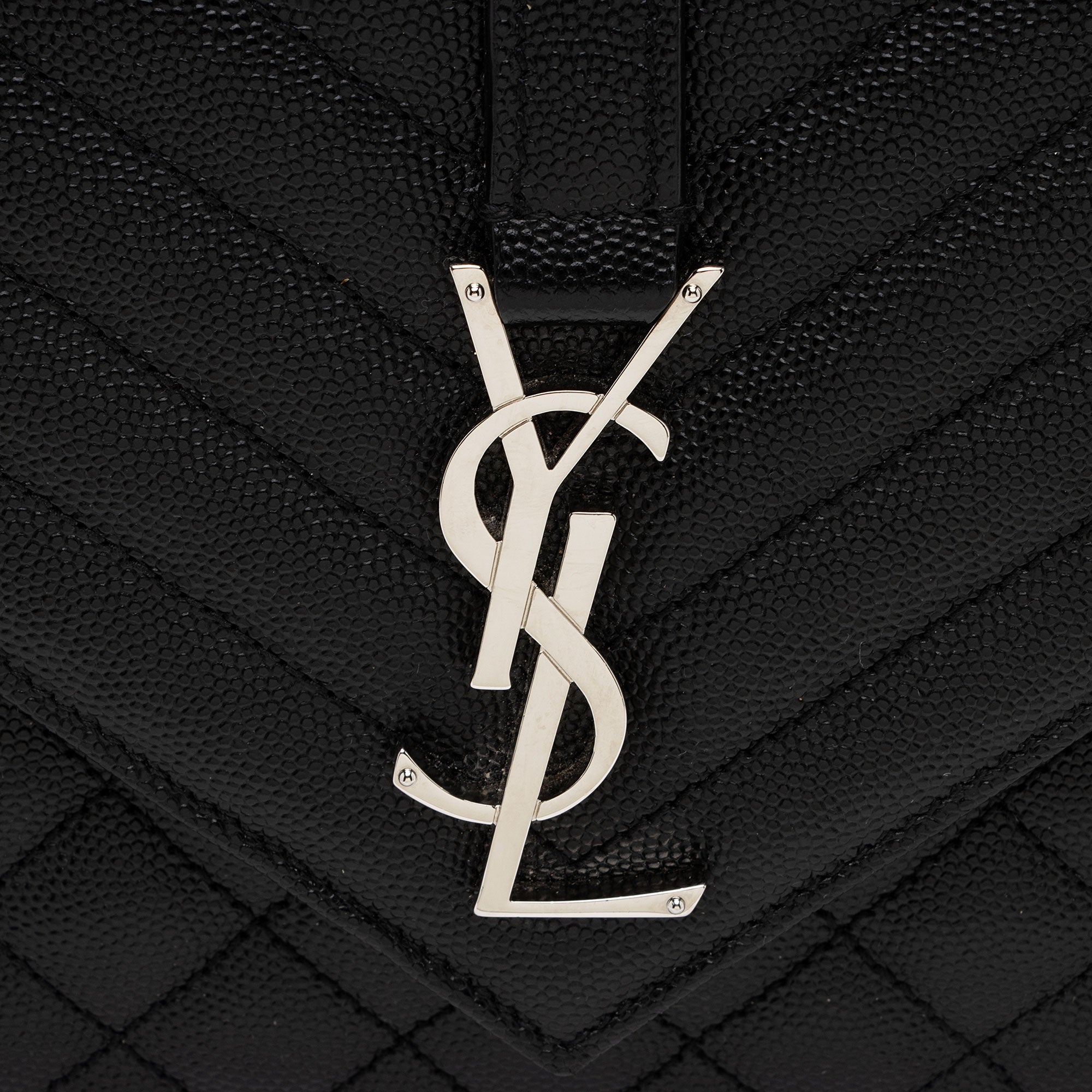 Saint Laurent Mixed Matelasse Grain de Poudre Monogram Medium Shoulder Bag (SHF-TEWHpY)