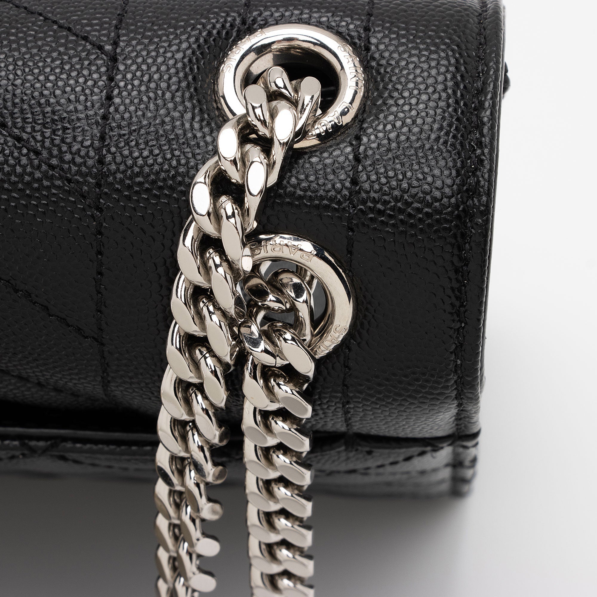 Saint Laurent Mixed Matelasse Grain de Poudre Monogram Medium Shoulder Bag (SHF-TEWHpY)
