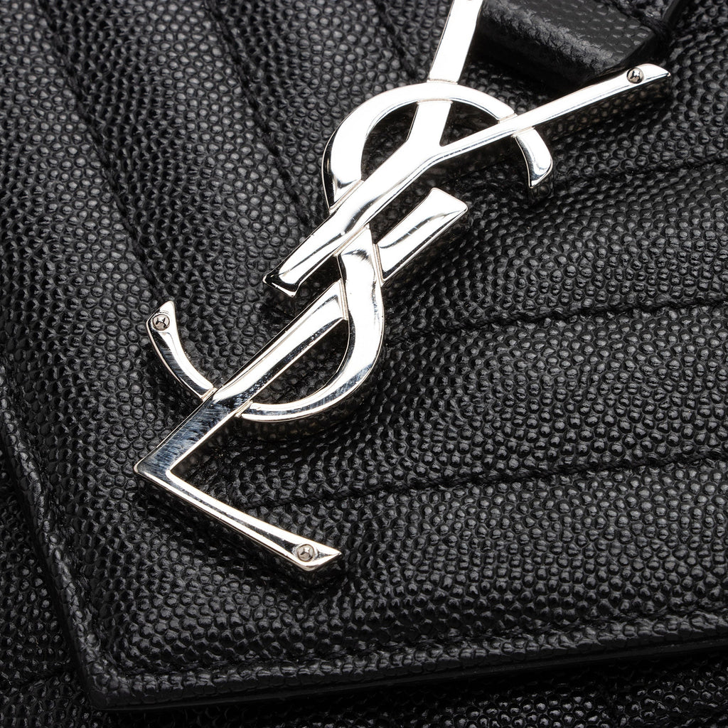 Saint Laurent Mixed Matelasse Grain de Poudre Monogram Medium Shoulder Bag (SHF-TEWHpY)