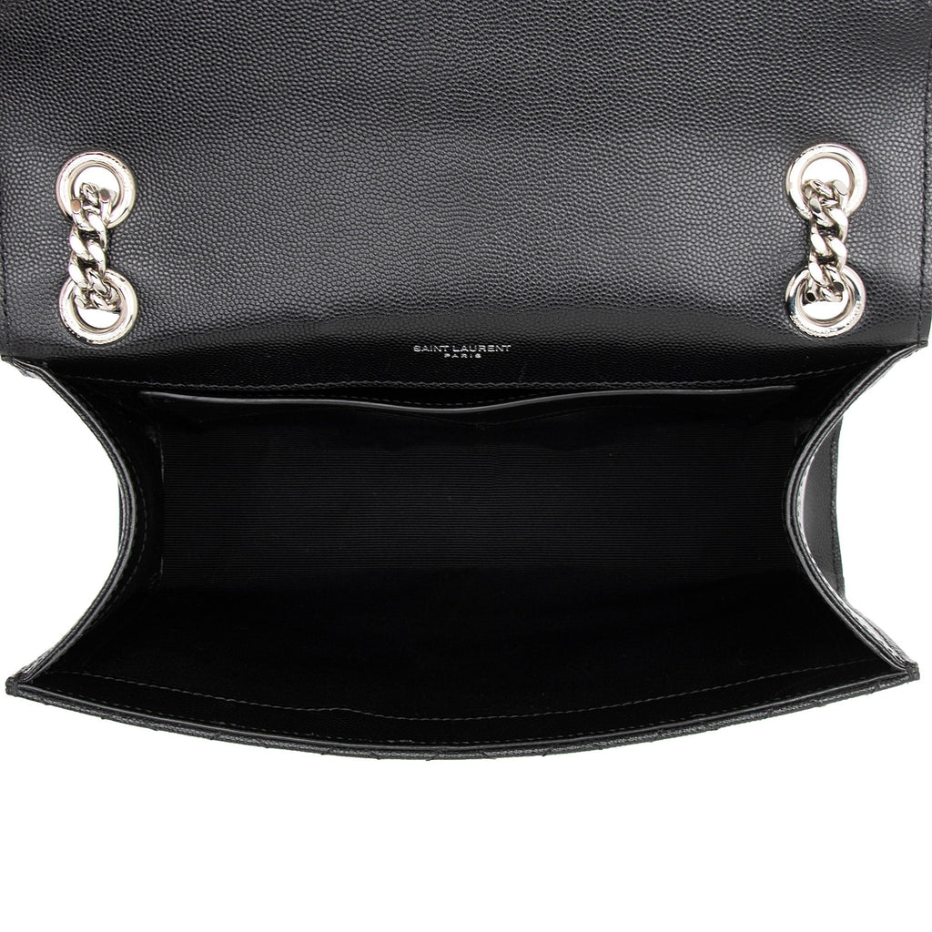Saint Laurent Mixed Matelasse Grain de Poudre Monogram Medium Shoulder Bag (SHF-TEWHpY)