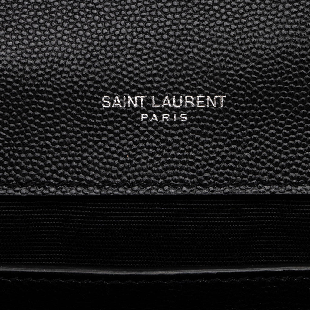 Saint Laurent Mixed Matelasse Grain de Poudre Monogram Medium Shoulder Bag (SHF-TEWHpY)