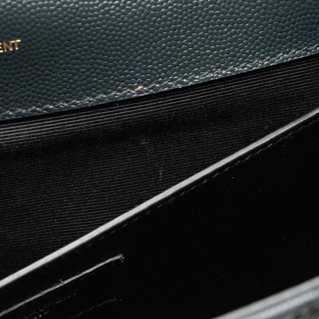 Saint Laurent Mixed Matelasse Grain de Poudre Monogram Medium Shoulder Bag (SHF-EraTyH)