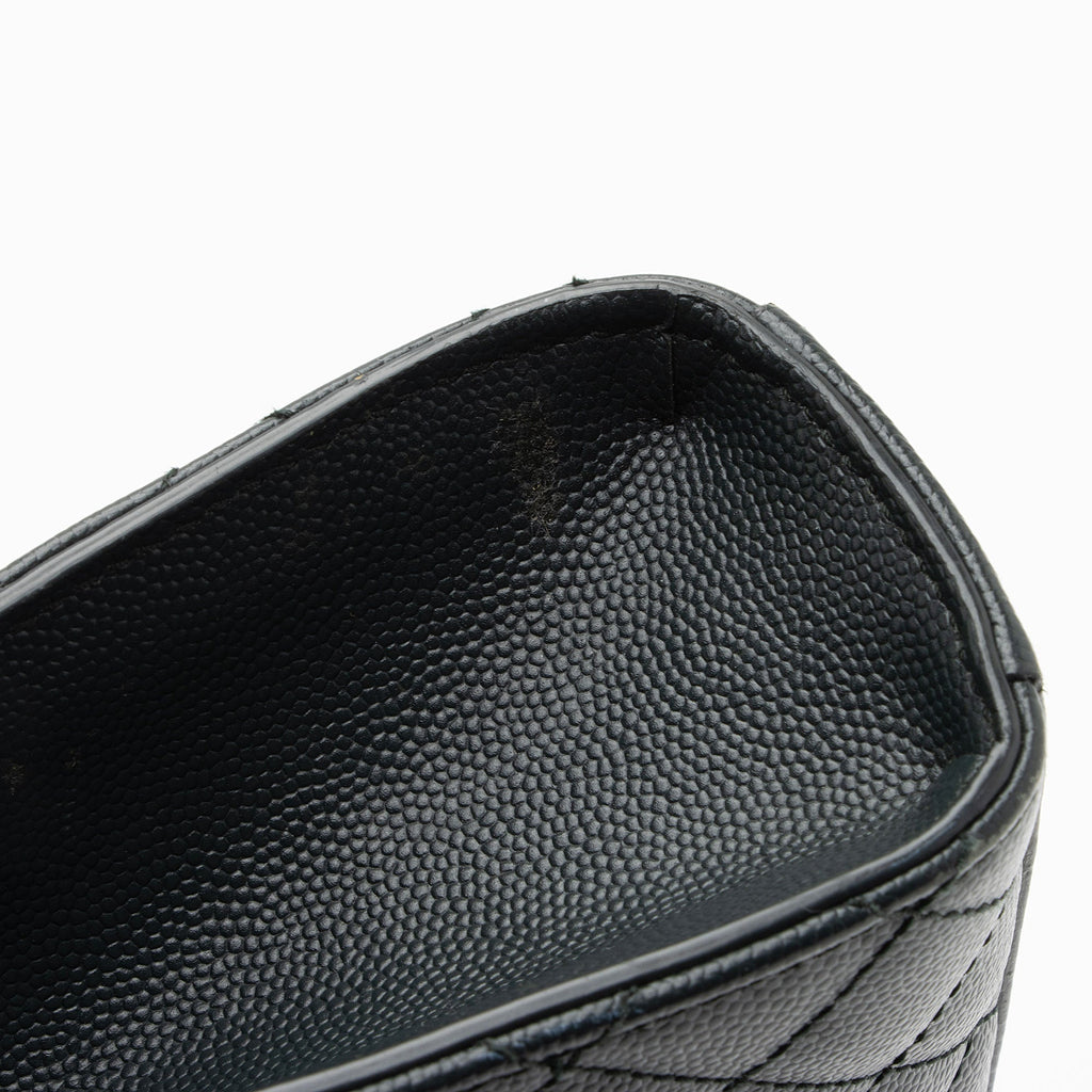 Saint Laurent Mixed Matelasse Grain de Poudre Monogram Medium Shoulder Bag (SHF-EraTyH)