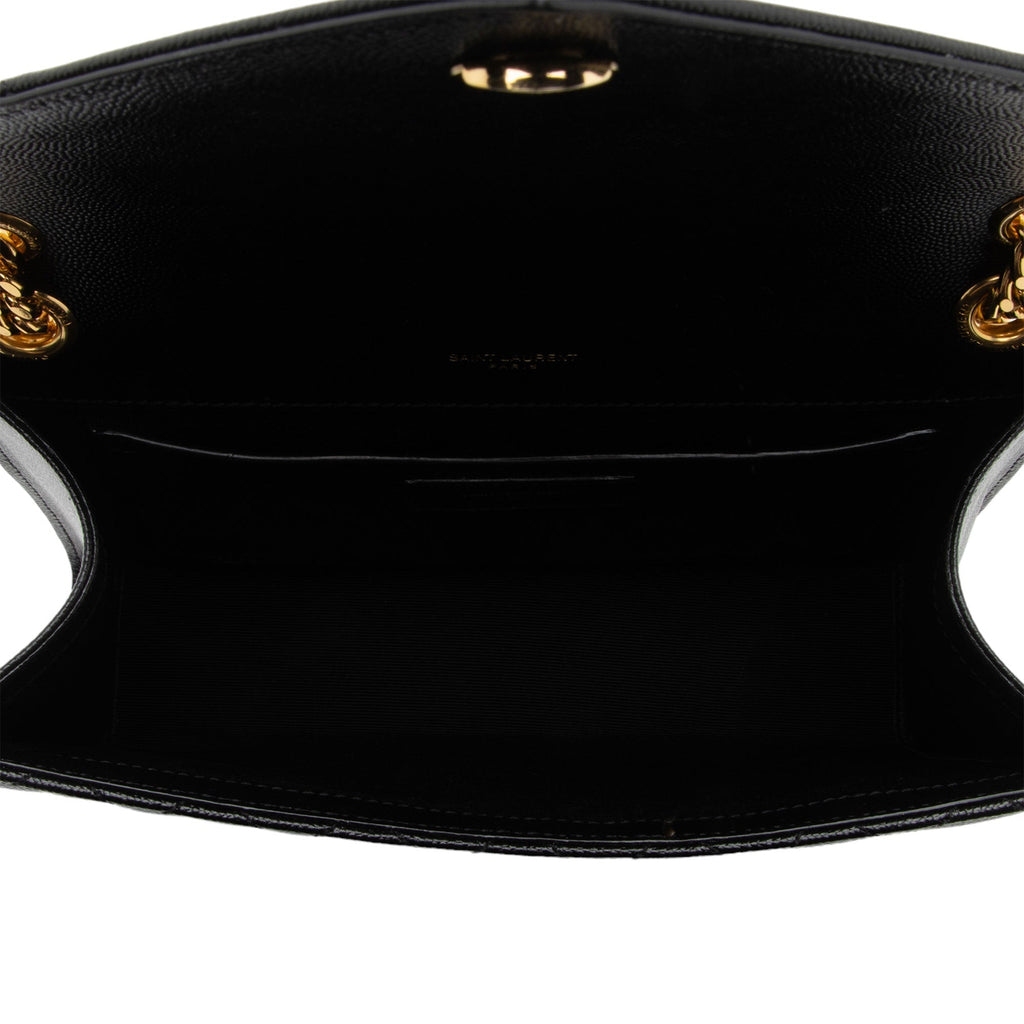 Saint Laurent Mixed Matelasse Grain de Poudre Monogram Medium Shoulder Bag (SHF-EraTyH)