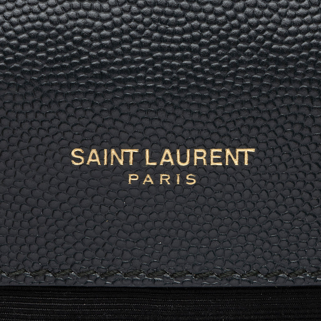 Saint Laurent Mixed Matelasse Grain de Poudre Monogram Medium Shoulder Bag (SHF-EraTyH)