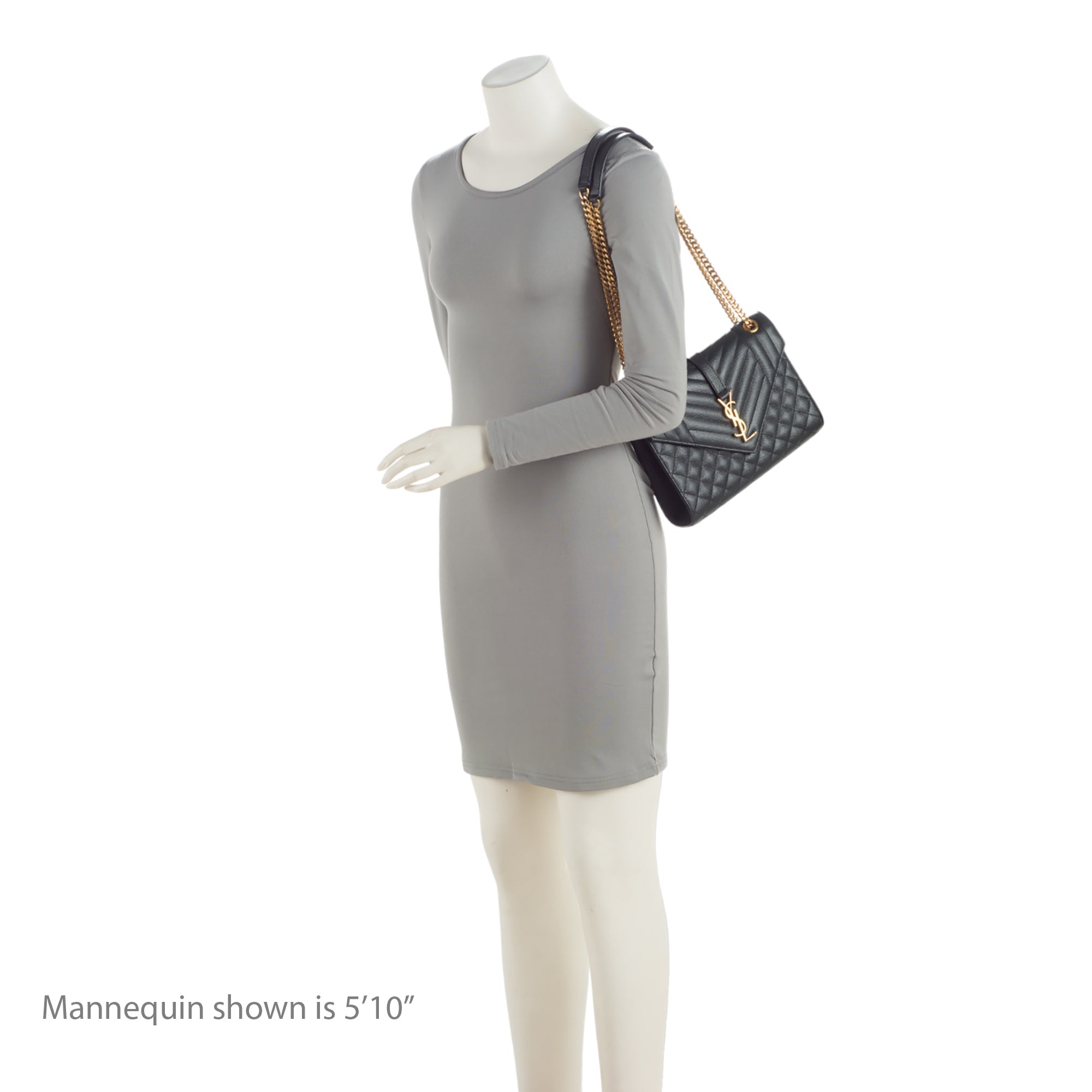 Saint Laurent Mixed Matelasse Grain de Poudre Monogram Medium Shoulder Bag (SHF-EraTyH)
