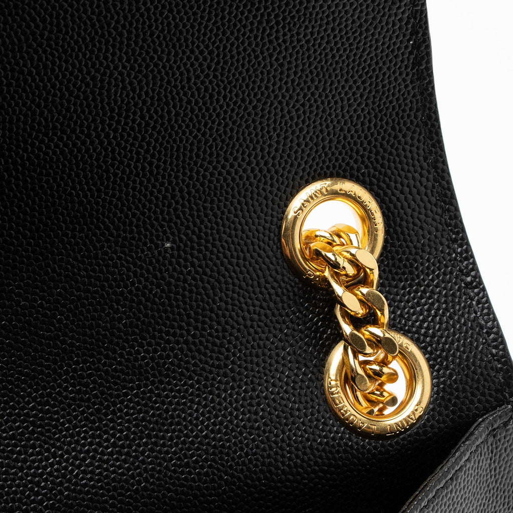 Saint Laurent Mixed Matelasse Grain de Poudre Monogram Medium Shoulder Bag (SHF-9klfDc)