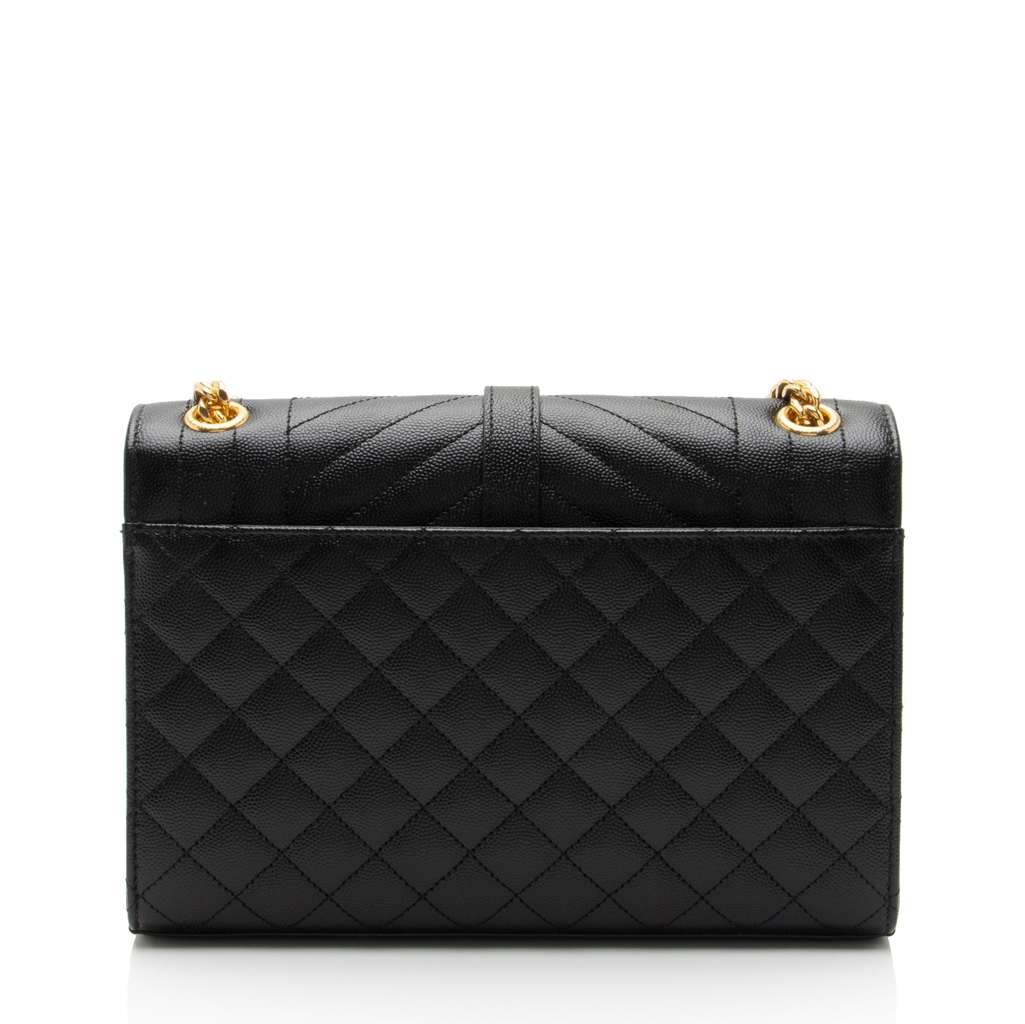 Saint Laurent Mixed Matelasse Grain de Poudre Monogram Medium Shoulder Bag (SHF-vIsSXF)