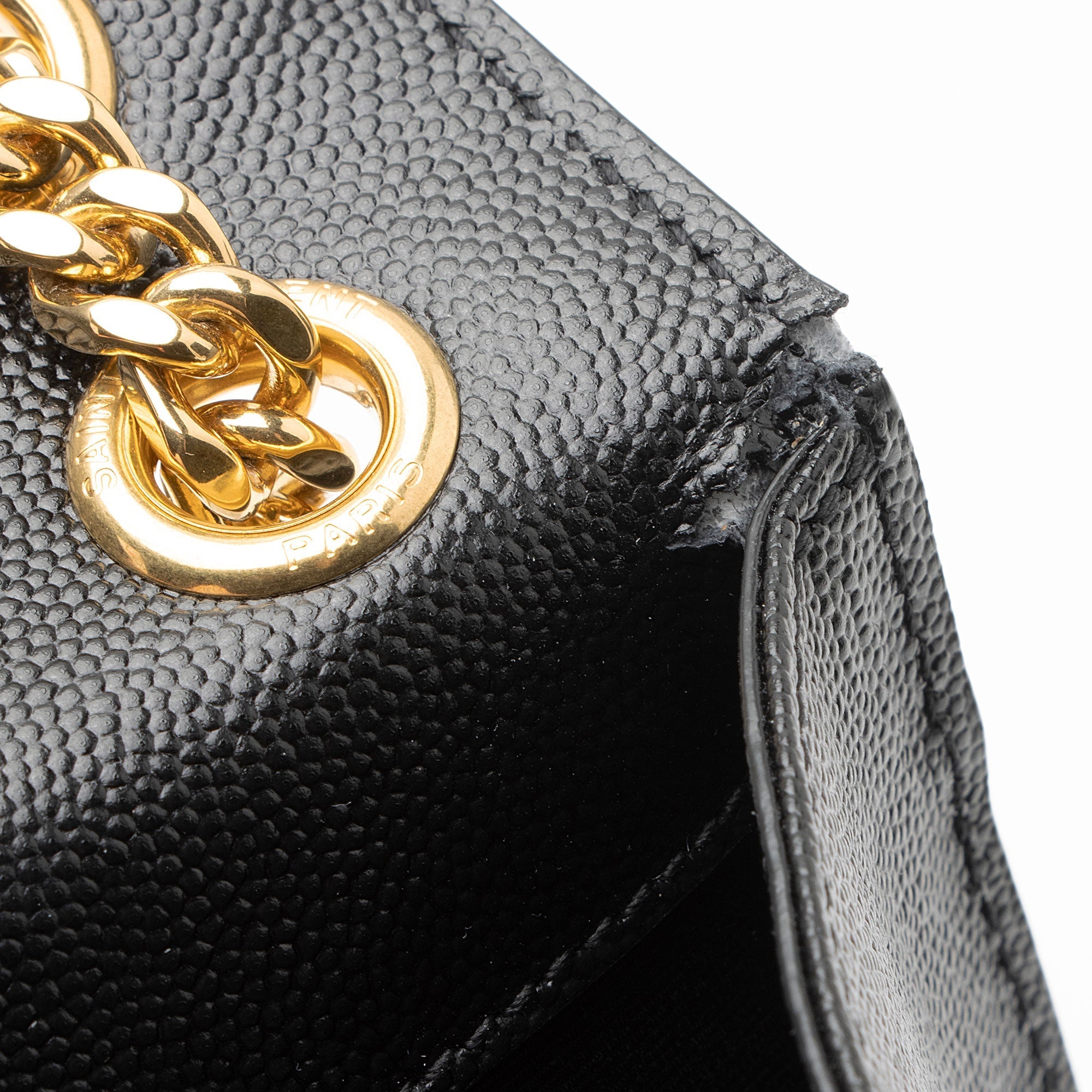Saint Laurent Mixed Matelasse Grain de Poudre Monogram Medium Shoulder Bag (SHF-vIsSXF)