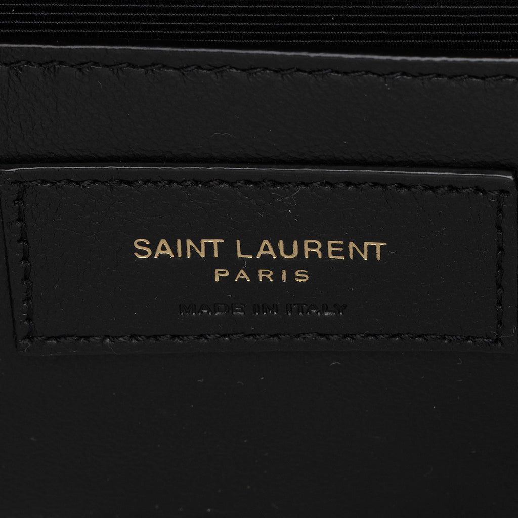 Saint Laurent Mixed Matelasse Grain de Poudre Monogram Medium Shoulder Bag (SHF-vIsSXF)