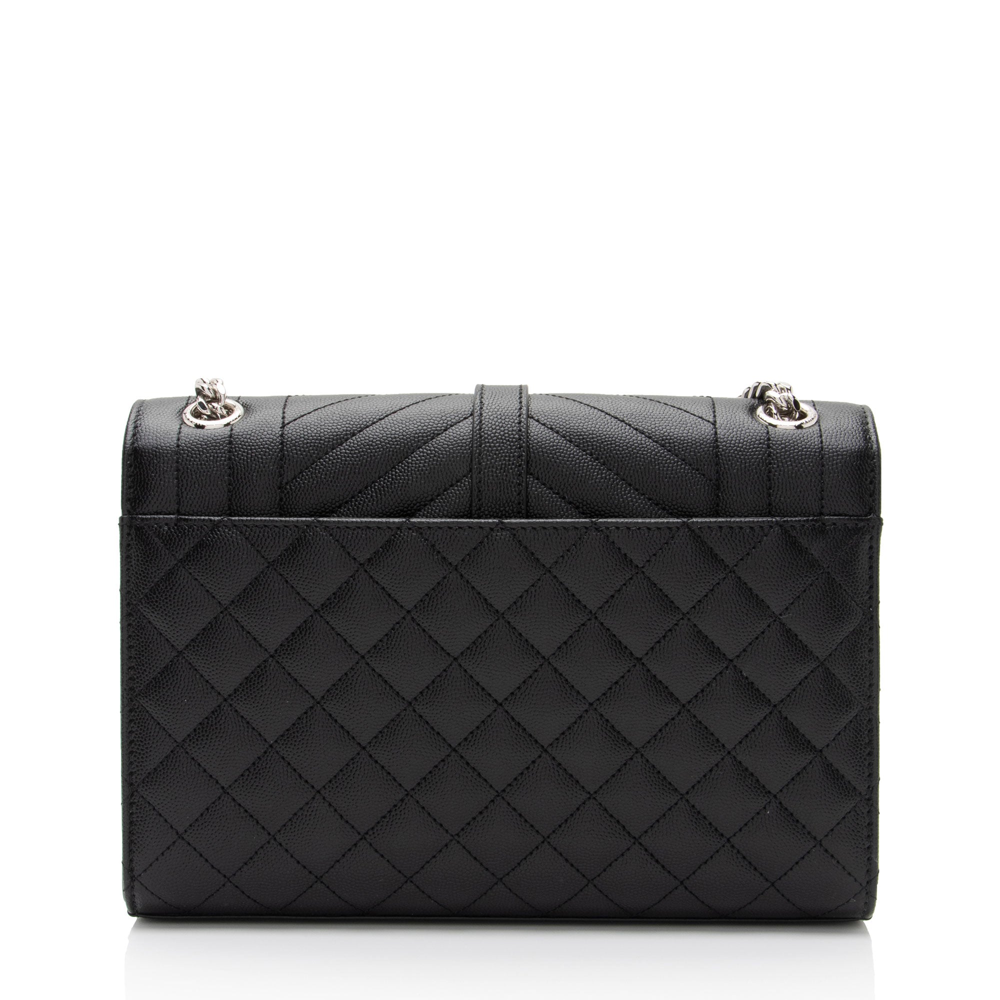 Saint Laurent Mixed Matelasse Grain de Poudre Monogram Medium Shoulder Bag (SHF-RgW8Jm)
