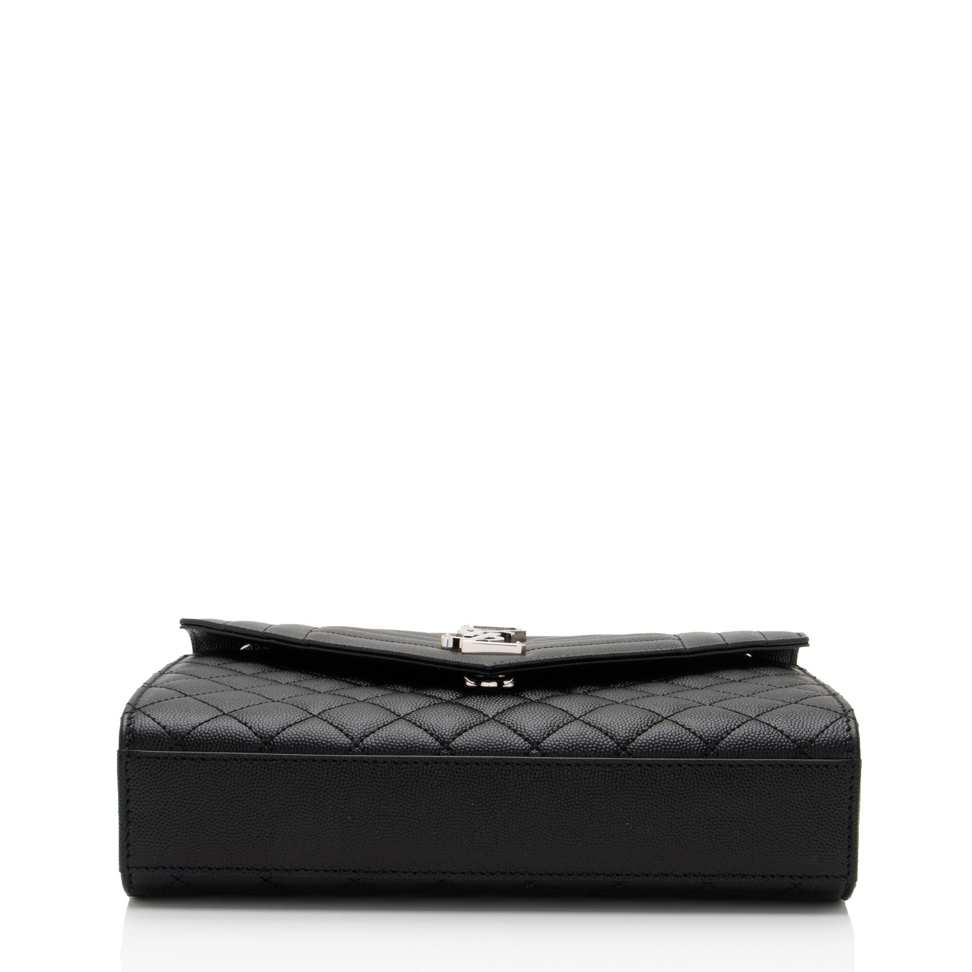 Saint Laurent Mixed Matelasse Grain de Poudre Monogram Medium Shoulder Bag (SHF-RgW8Jm)