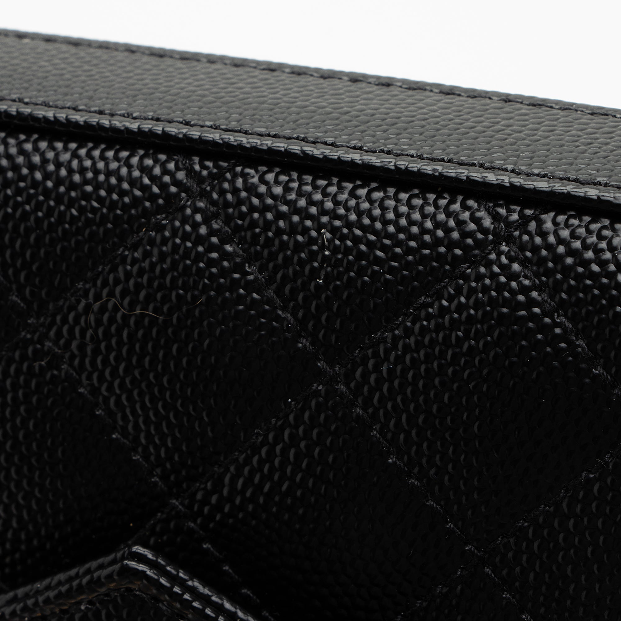 Saint Laurent Mixed Matelasse Leather Classic Monogram Chain Wallet (SHF-kzGt7L)