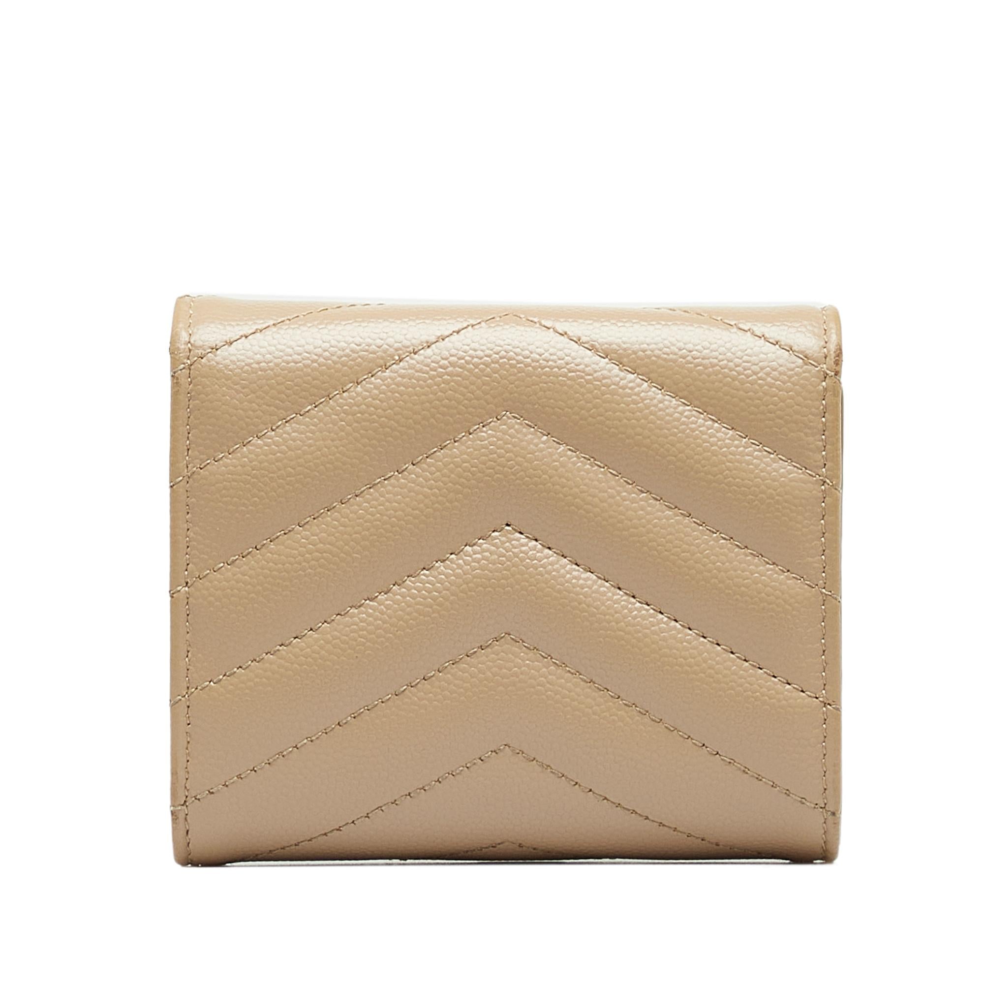 Saint Laurent Monogram V Stitch Wallet (SHG-tPcMVa)