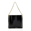 Saint Laurent Patent Croc Embossed Suzanne Medium Hobo (SHF-ob9qRW)
