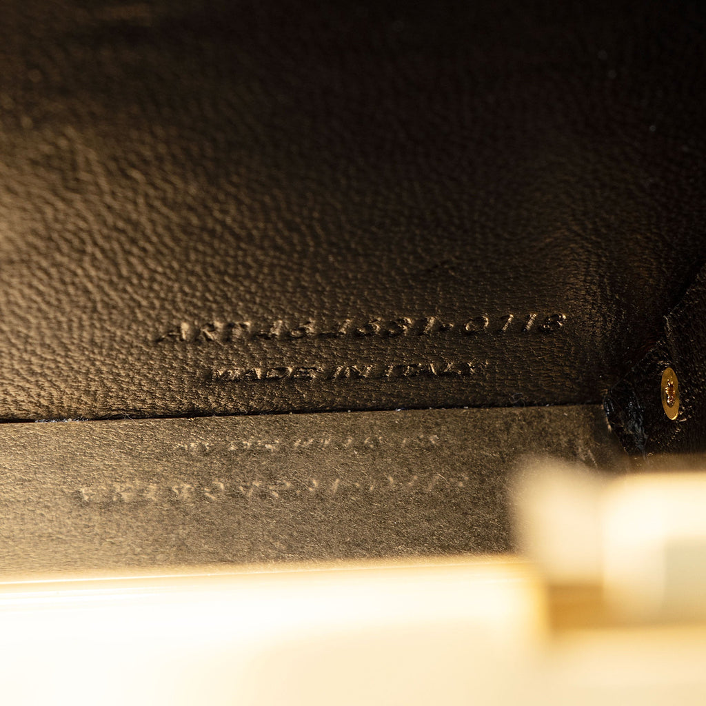 Saint Laurent Plexiglass Minaudiere Tuxedo Monogram Box Shoulder Bag (SHF-neNwyi)