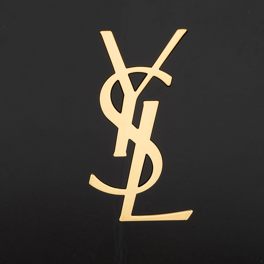 Saint Laurent Plexiglass Minaudiere Tuxedo Monogram Box Shoulder Bag (SHF-neNwyi)
