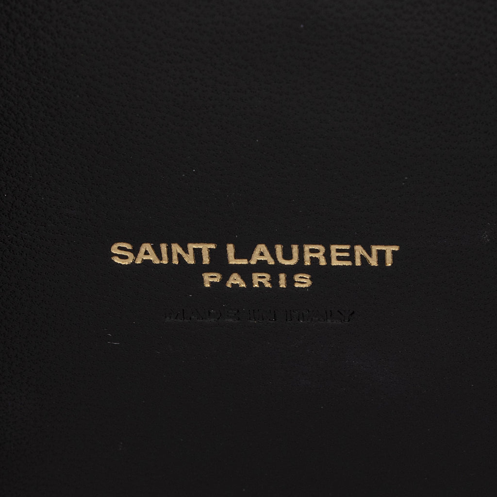 Saint Laurent Plexiglass Minaudiere Tuxedo Monogram Box Shoulder Bag (SHF-neNwyi)