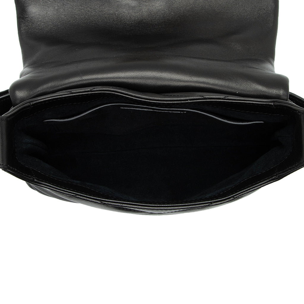 Saint Laurent Quilted Lambskin Monogram Le 57 Hobo (SHF-46zvkL)
