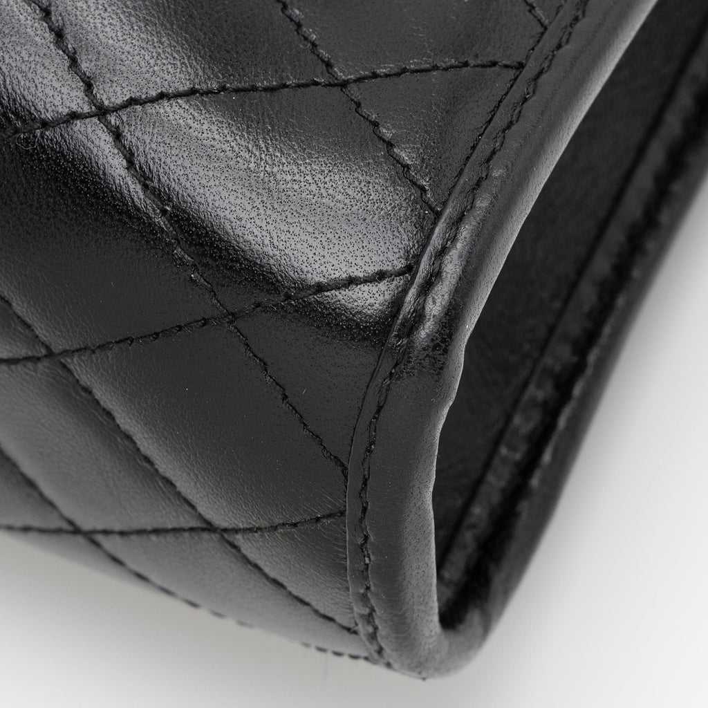 Saint Laurent Quilted Lambskin Monogram Victoire Baby Chain Clutch (SHF-M6OIgU)