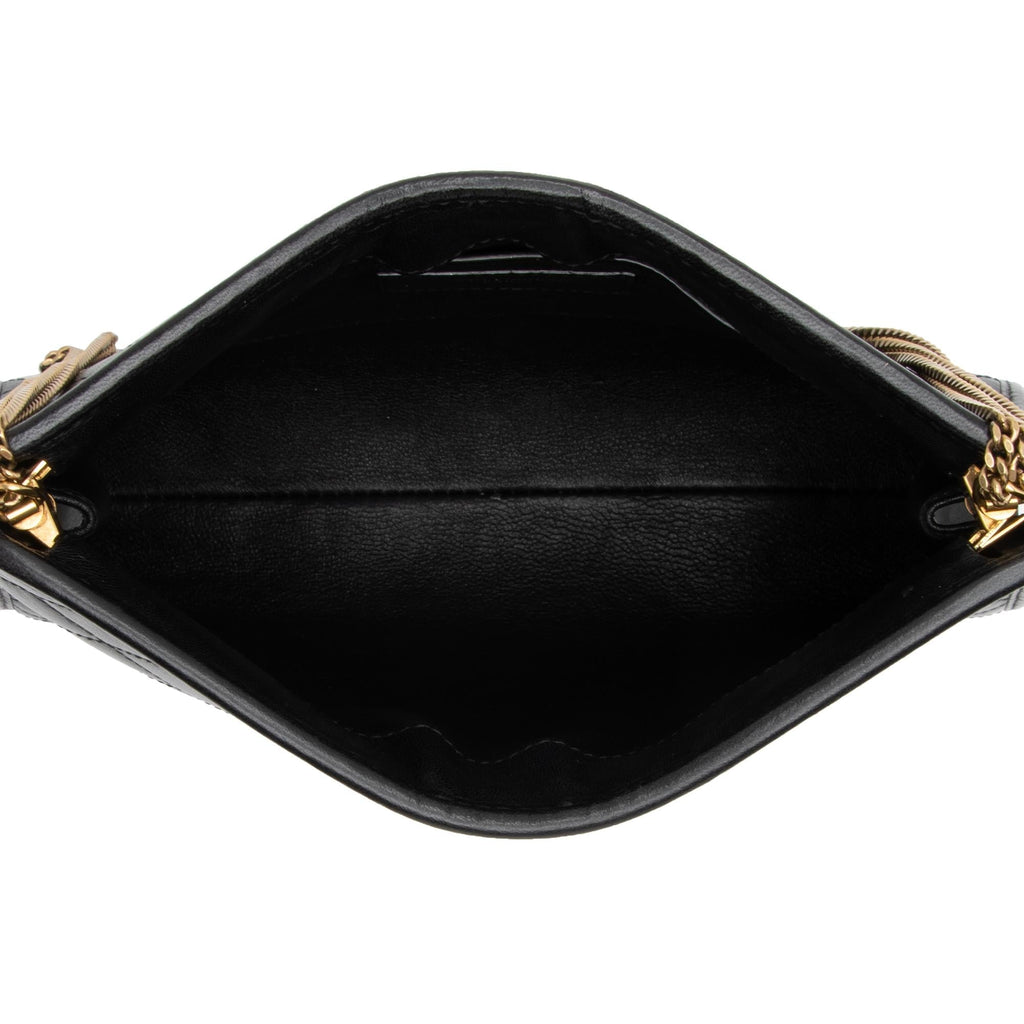 Saint Laurent Quilted Lambskin Monogram Victoire Baby Chain Clutch (SHF-M6OIgU)