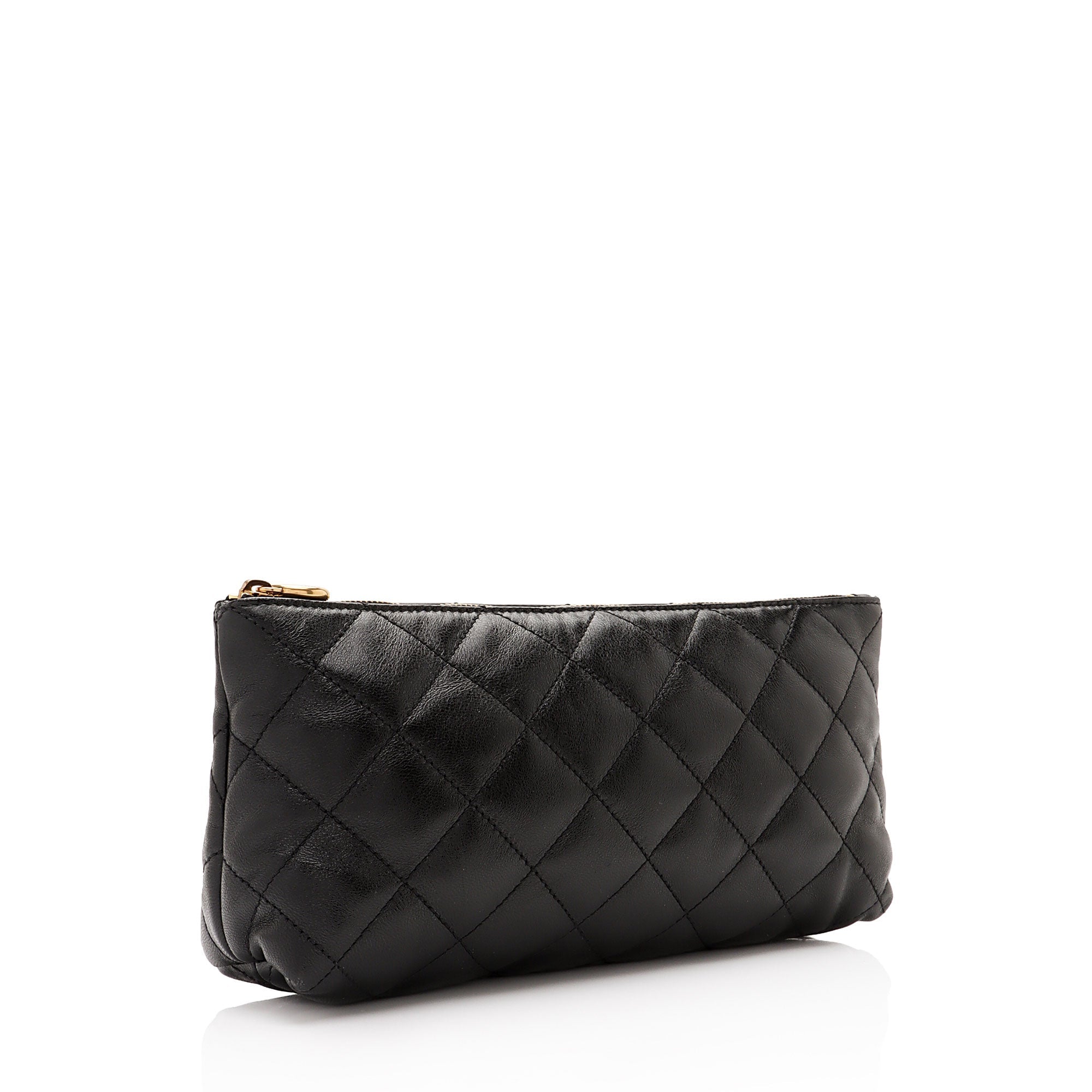 Saint Laurent Quilted Lambskin Pouch (SHF-ixv7Bg)