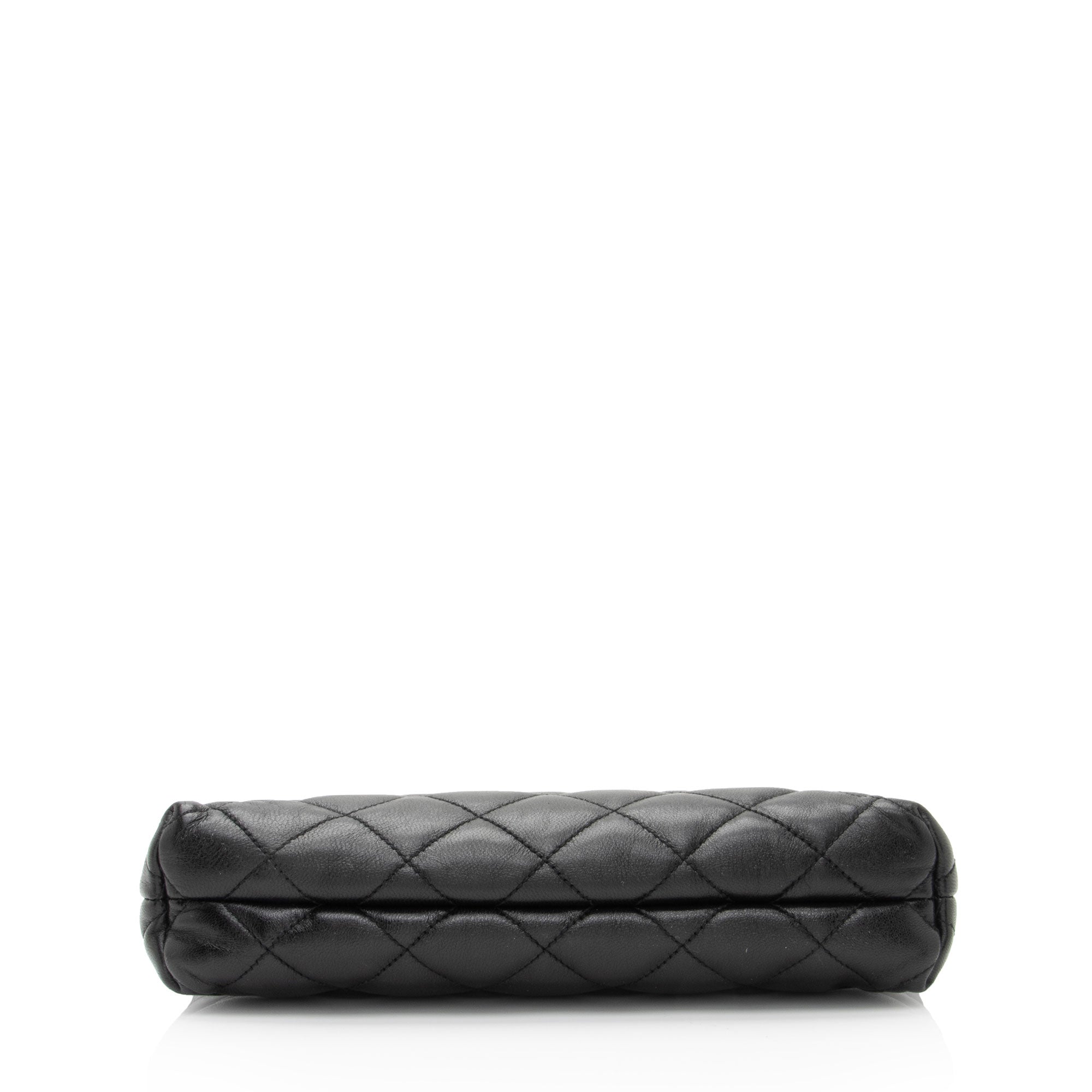 Saint Laurent Quilted Lambskin Pouch (SHF-j2MZSD)