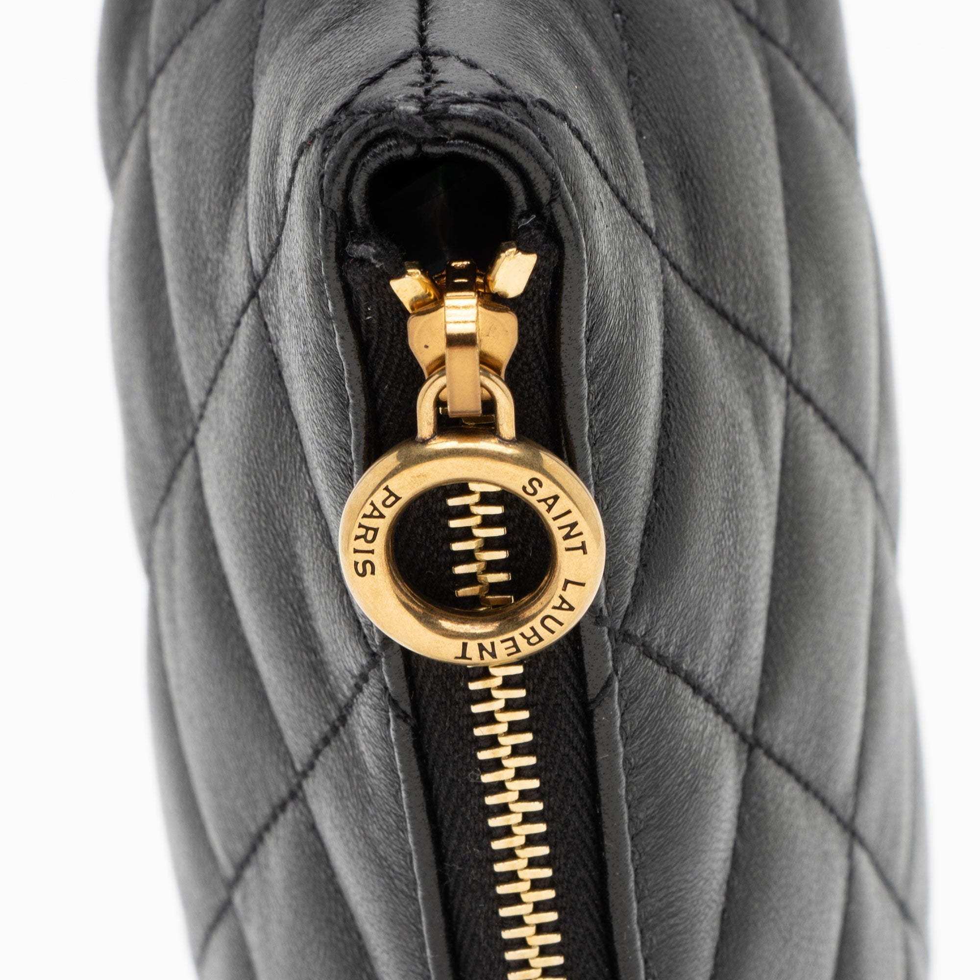 Saint Laurent Quilted Lambskin Pouch (SHF-j2MZSD)