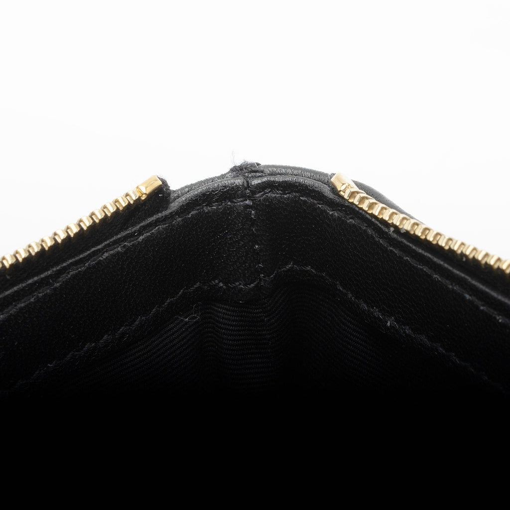 Saint Laurent Quilted Lambskin Pouch (SHF-j2MZSD)