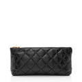 Saint Laurent Quilted Lambskin Pouch (SHF-j2MZSD)