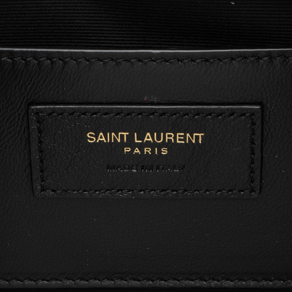 Saint Laurent Quilted Lambskin Pouch (SHF-j2MZSD)