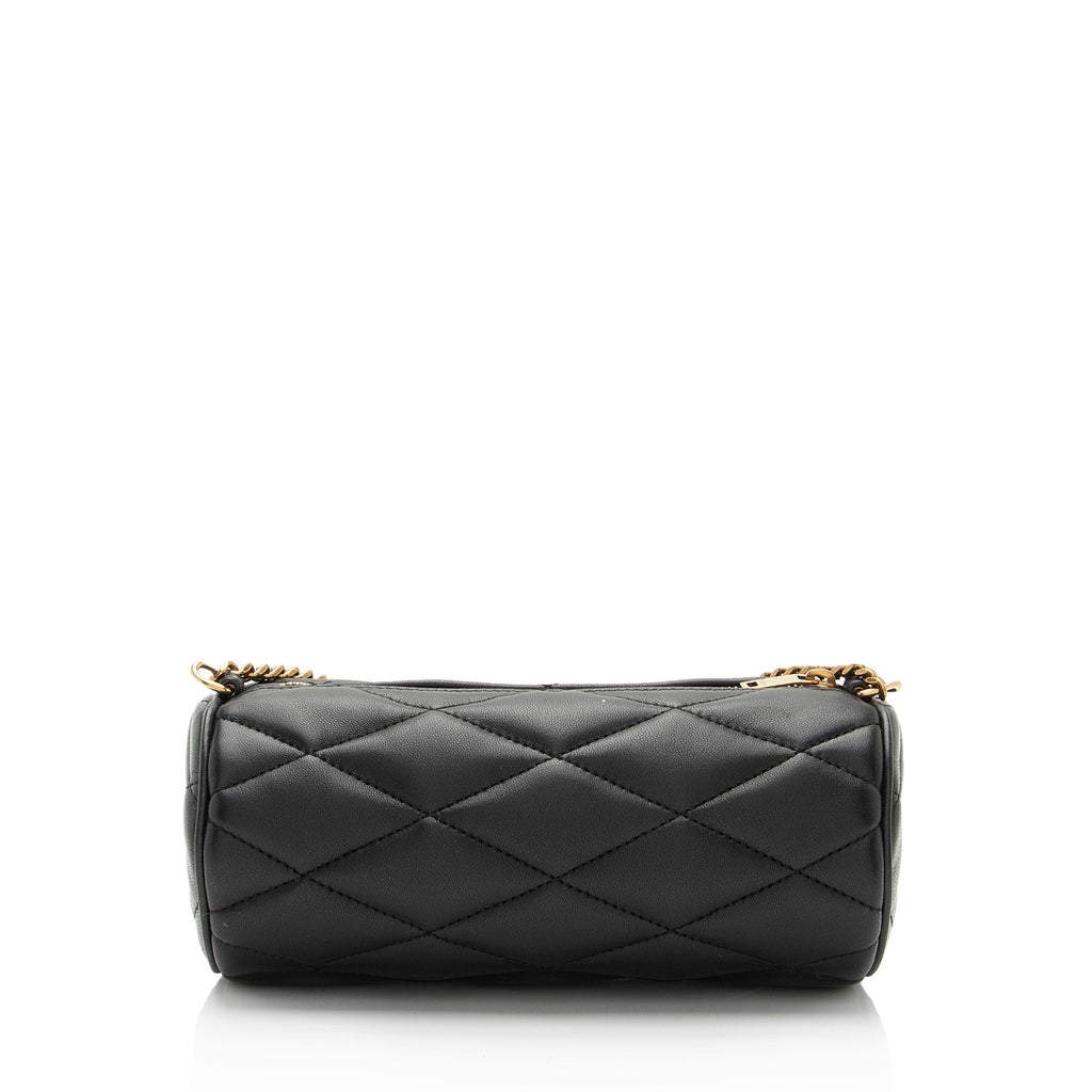 Saint Laurent Quilted Lambskin Sade Mini Tube Bag (SHF-WvSgLo)