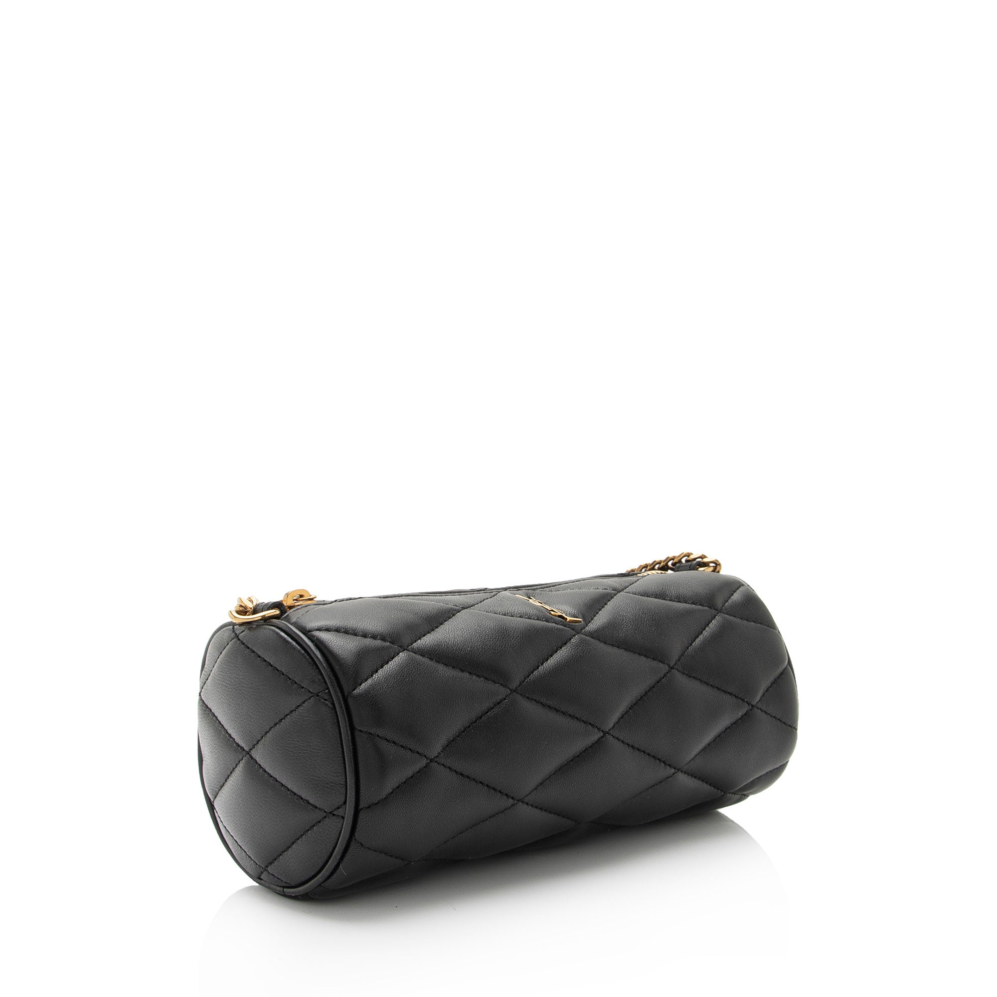 Saint Laurent Quilted Lambskin Sade Mini Tube Bag (SHF-WvSgLo)